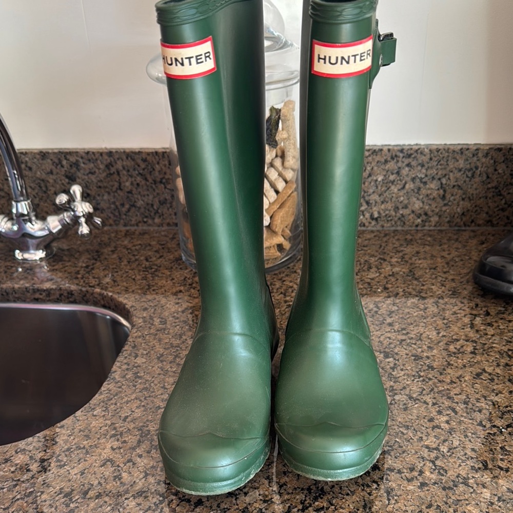 Hunter Green Rain Boots